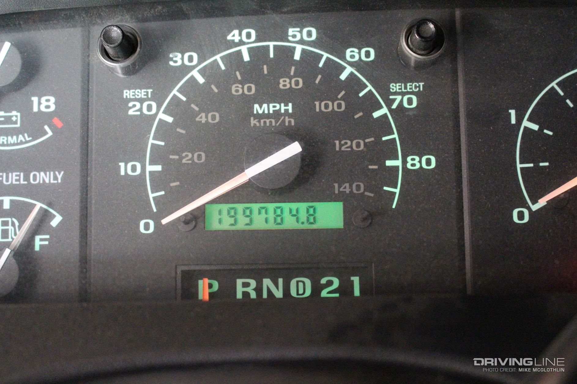 Ford F350 odometer reading