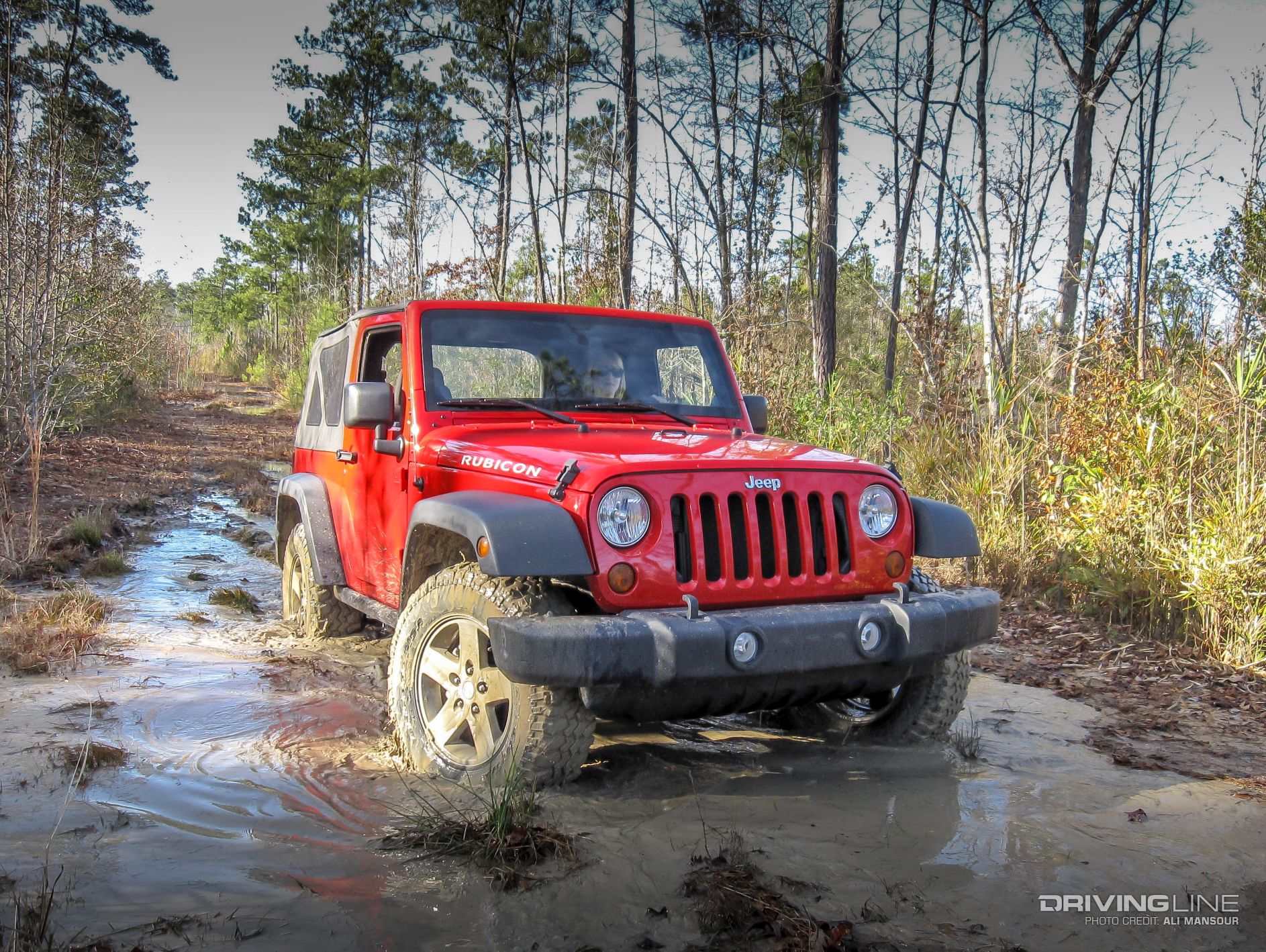 red Jeep Wrangler TJ