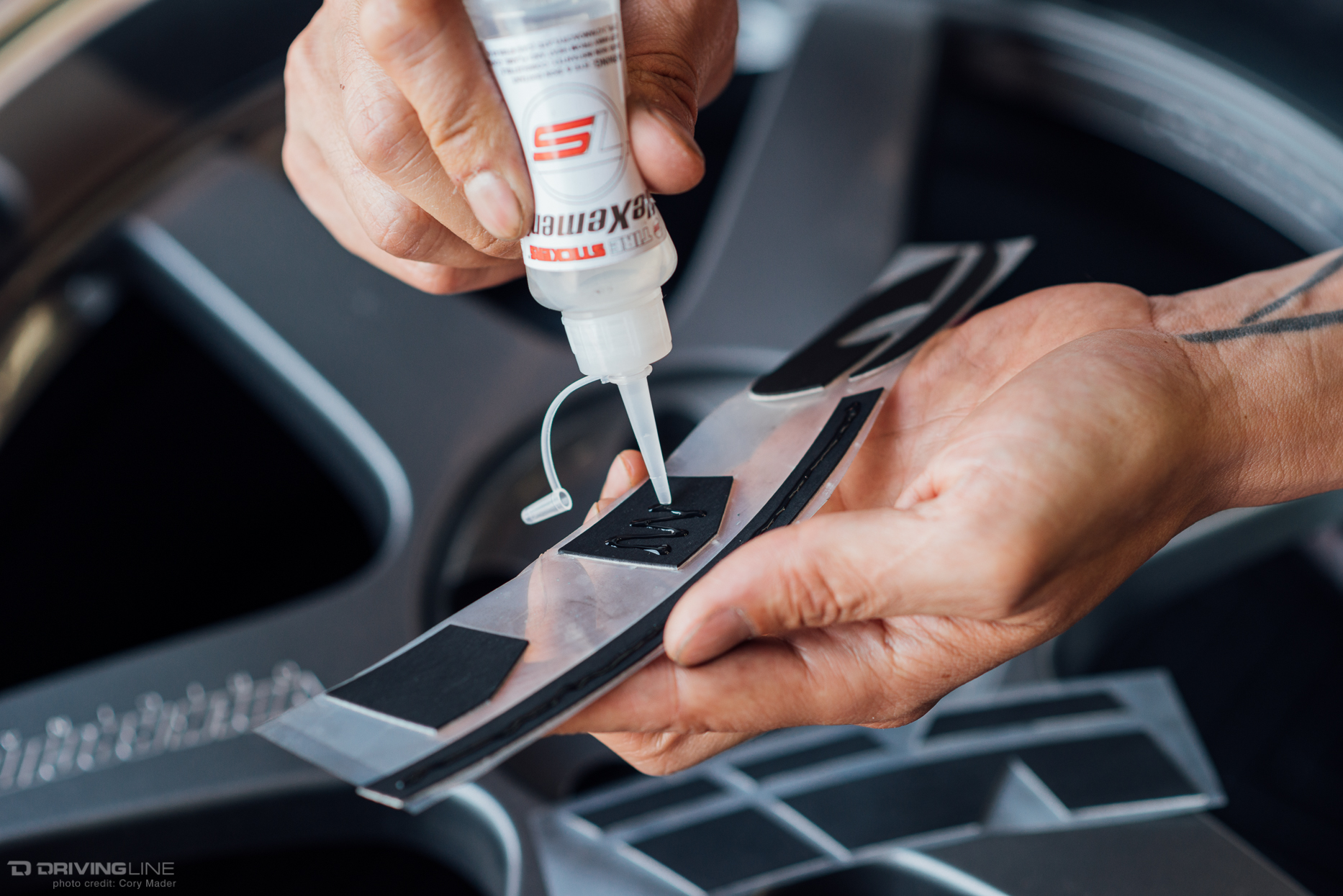 Step 3: Apply adhesive to back of decal