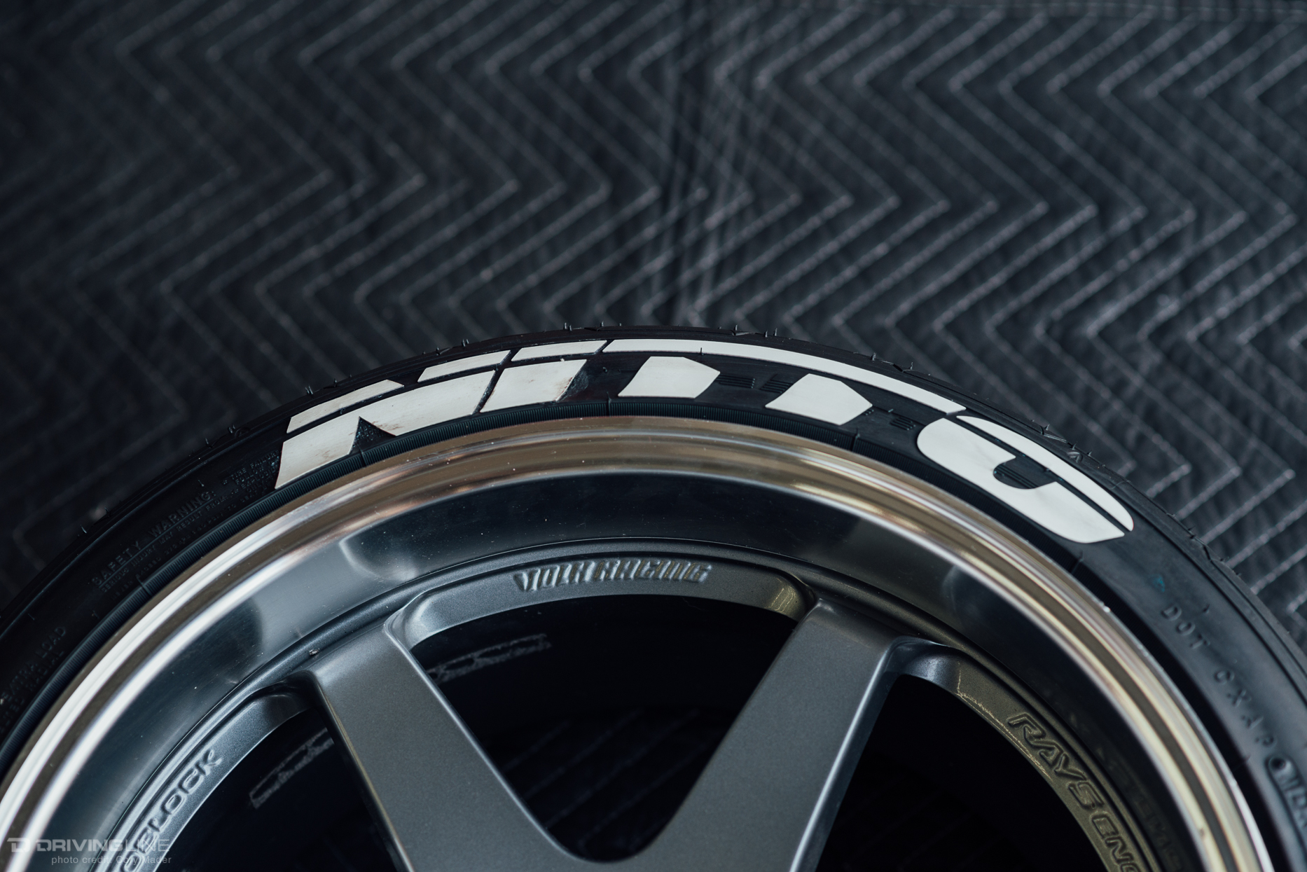 Nitto tire sticker decal on tire sidewall