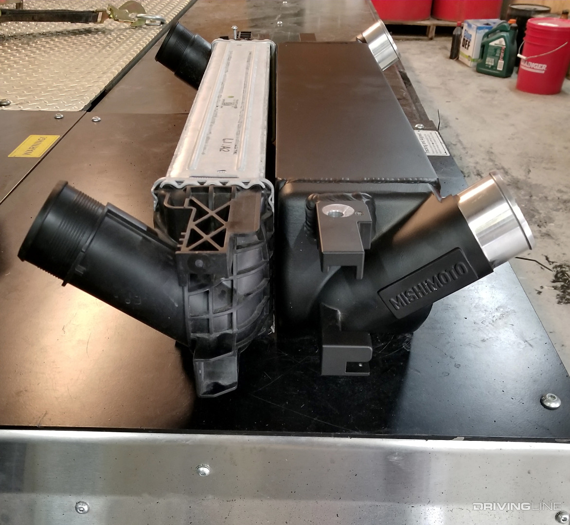 Ecoboost mustang mishimoto intercooler vs stock