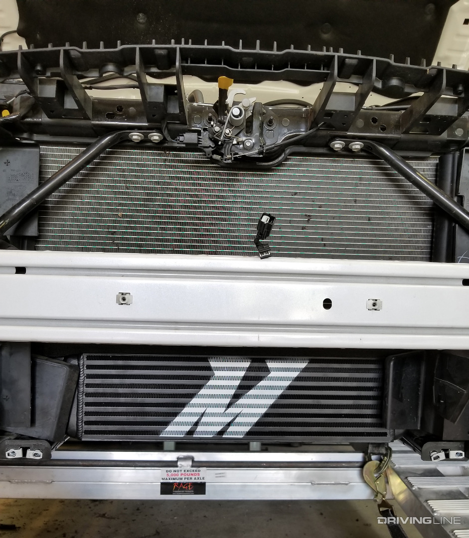 Ecoboost mustang mishimoto intercooler installed