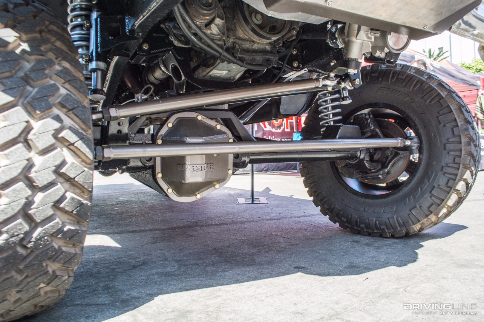 The Wagoneer's one ton axles and custom frame