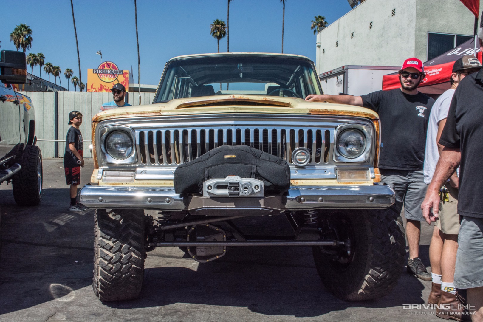 The Wagoneer fitted with a winch up front