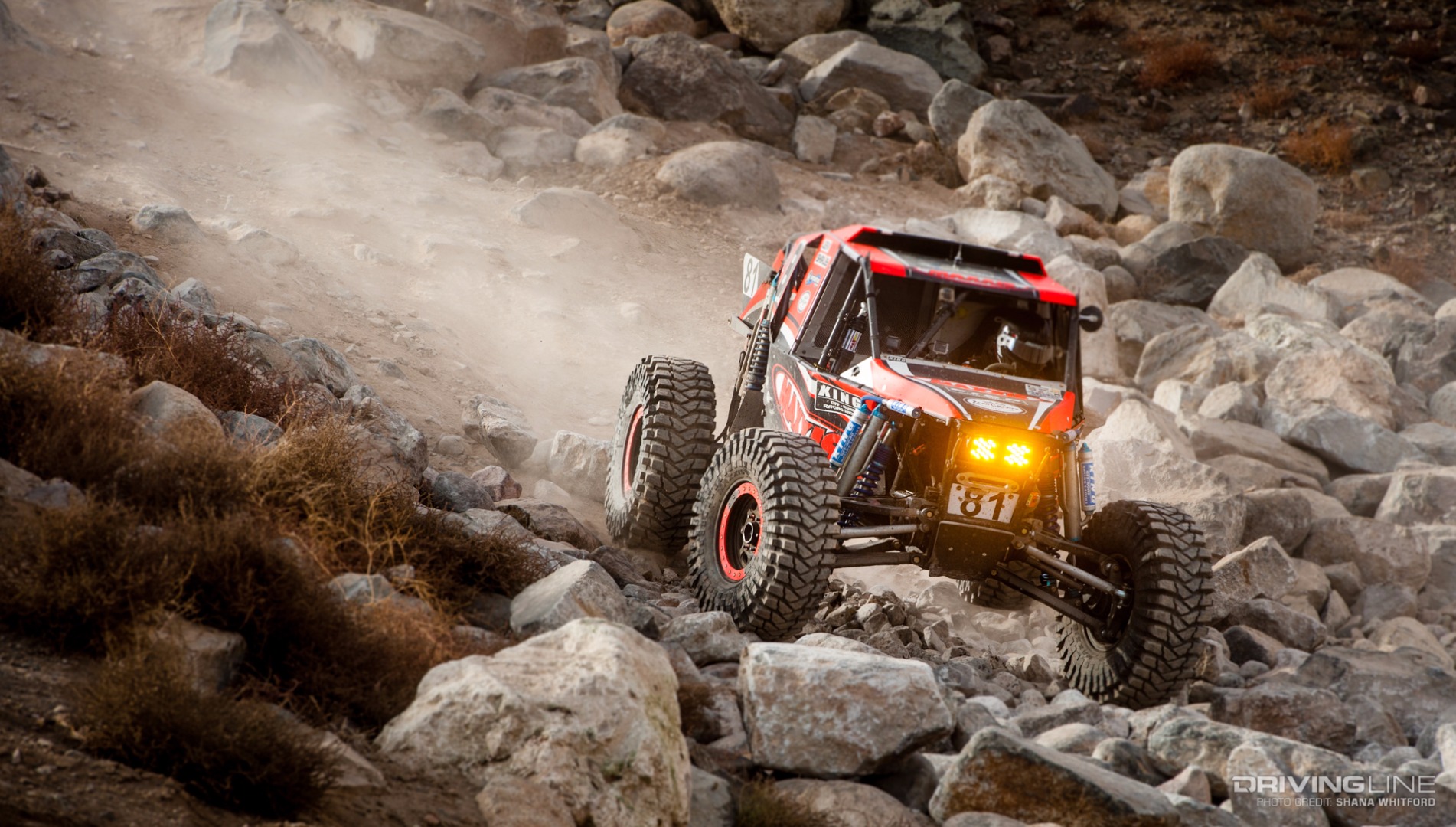 Levi Shirley coming down the rock section