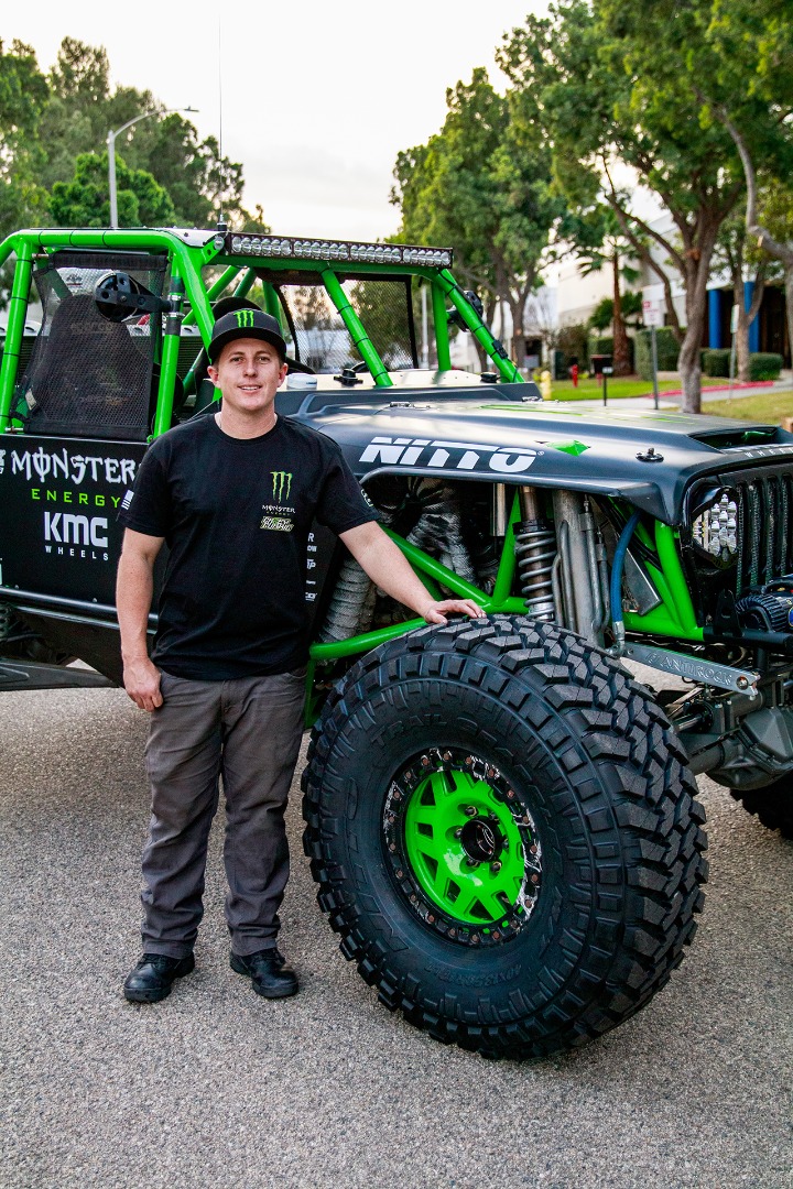 Casie Currie with his Ultra4 car and Nitto Trail Grapplers