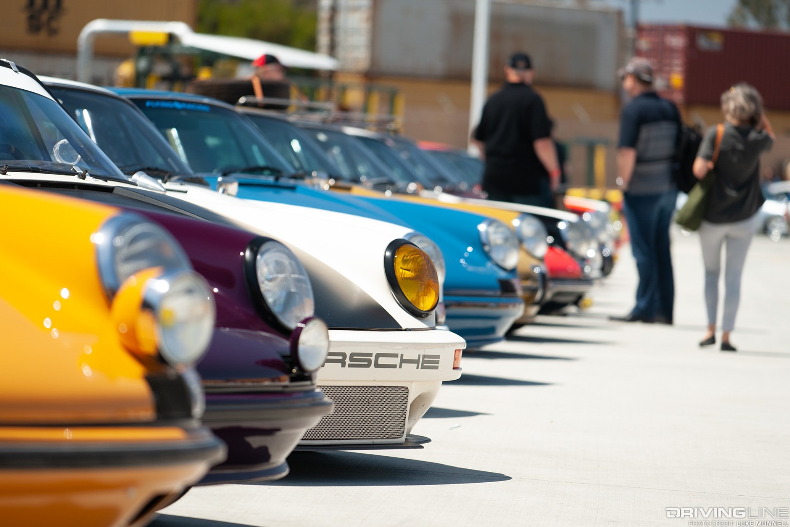 Luftgekuhlt 5 row of Porsche 911s
