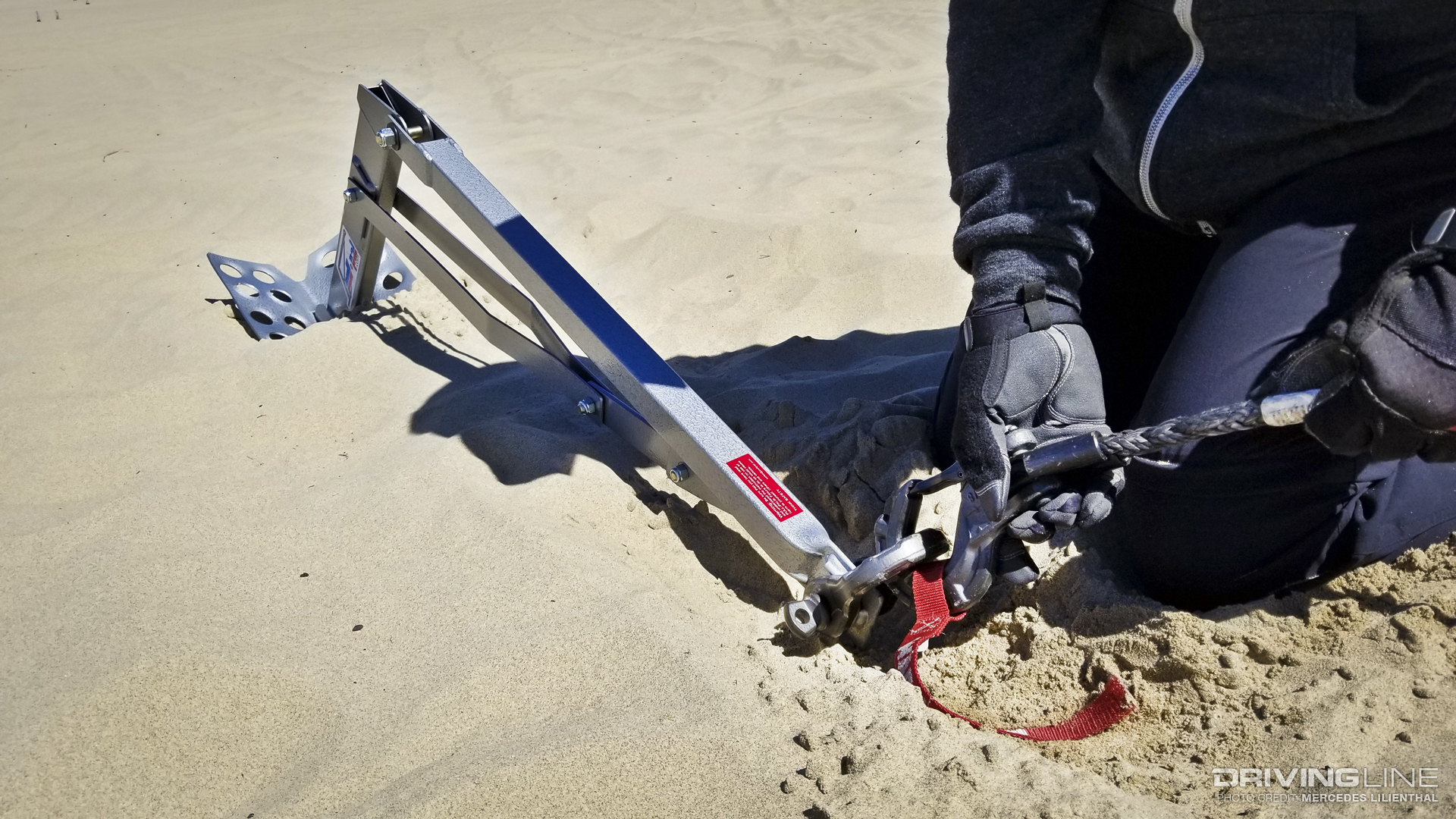 Pull Pal land anchor in sand