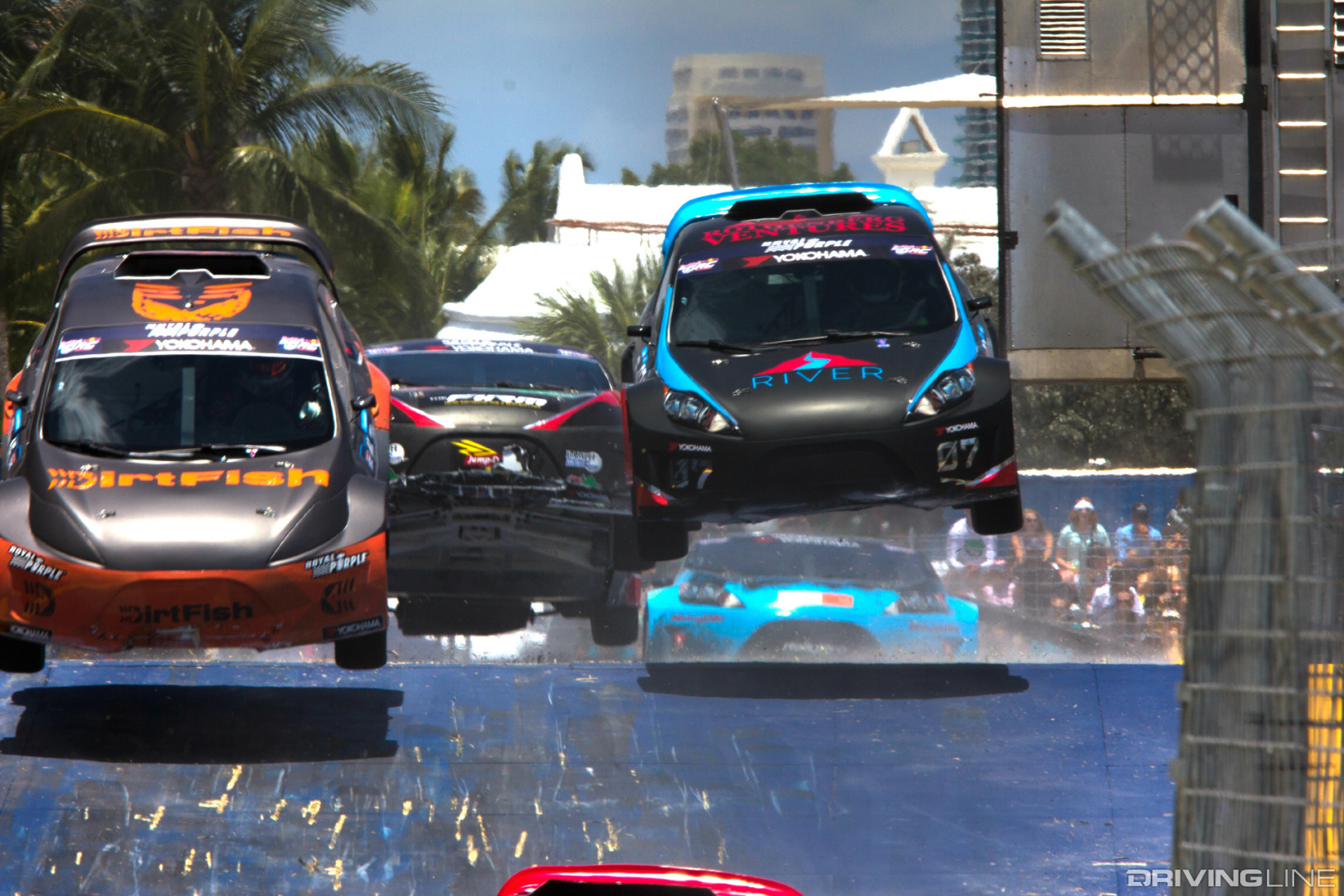 Collete Davis racing in rallycross