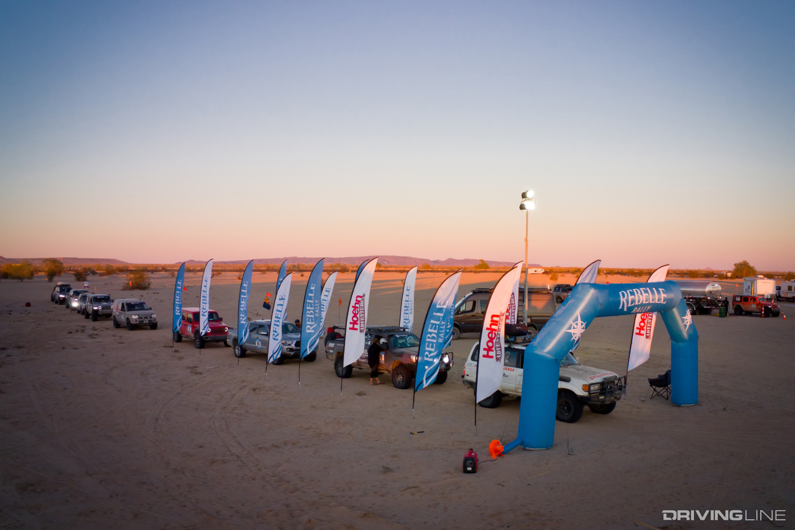 Rebelle Rally start line