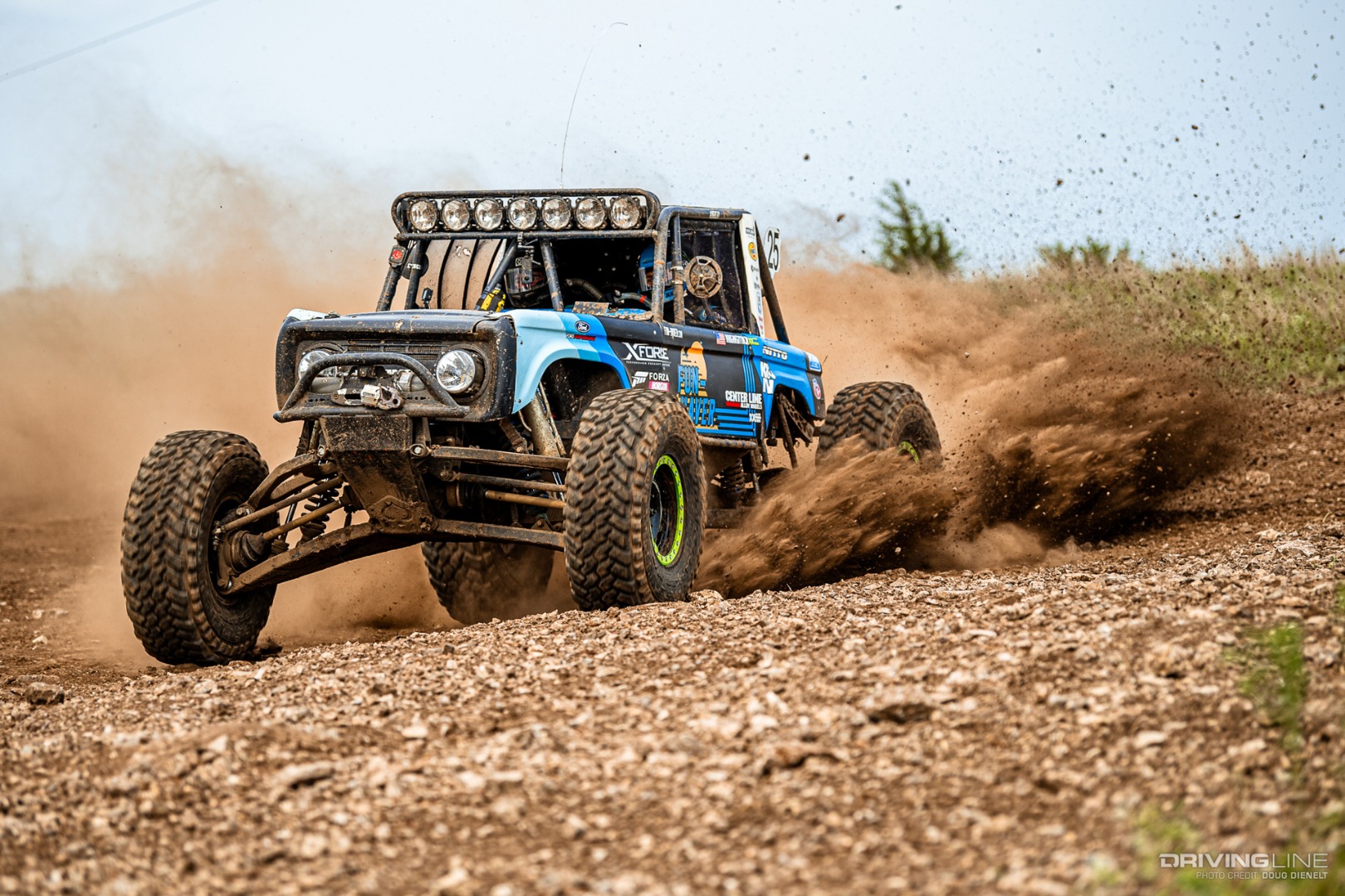 Vaughn Gittin Jr. racing on a dirt course