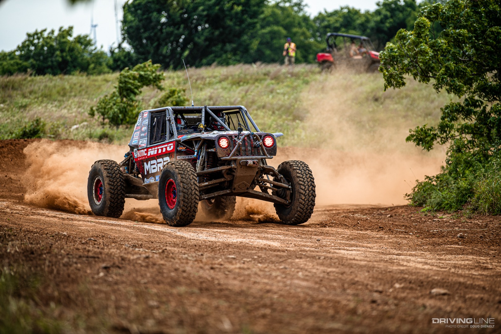 Loren Healy racing on a dirt course