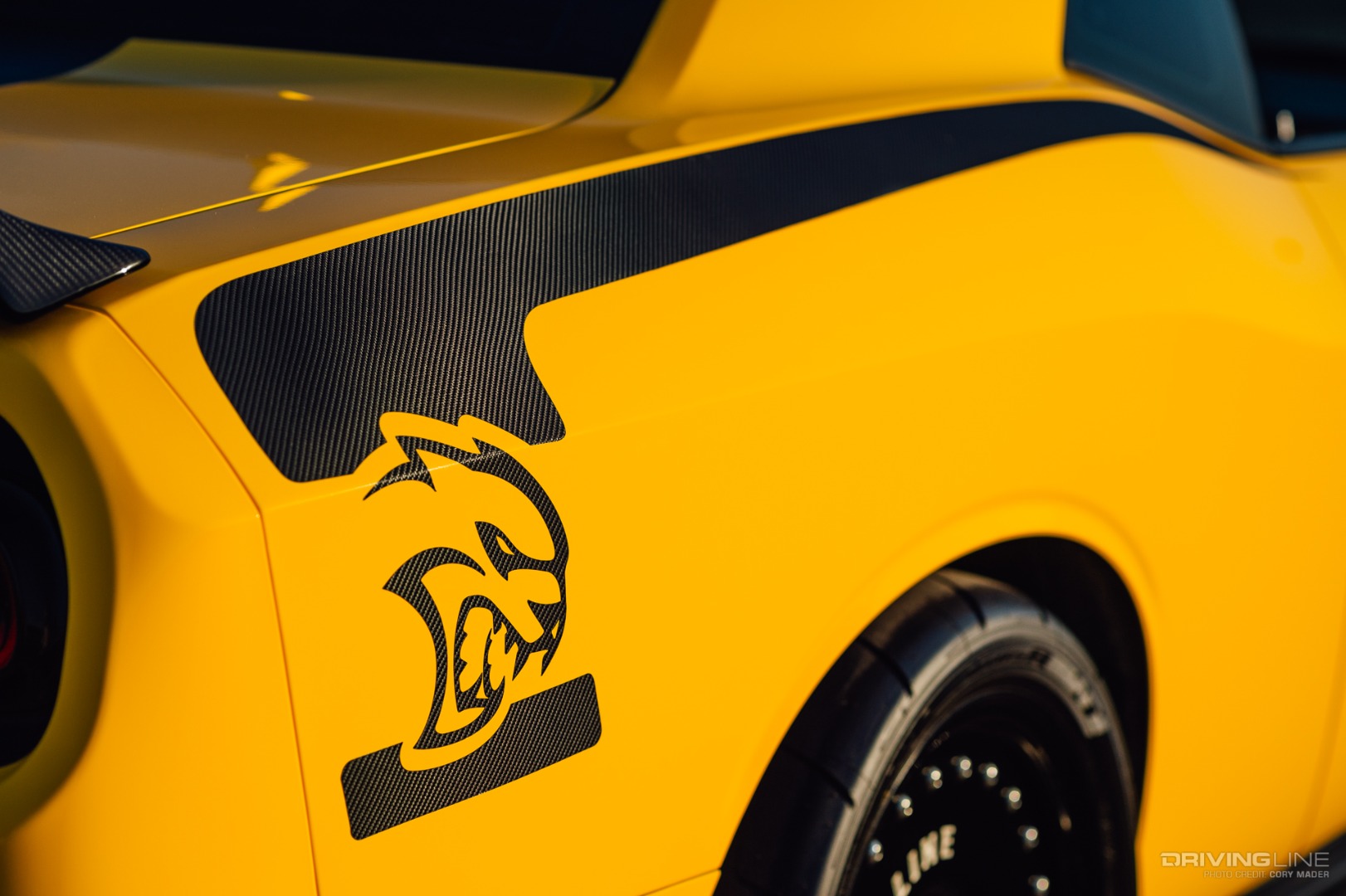 SRTBees Dodge Challenger Hellcat Hockey Stick decal