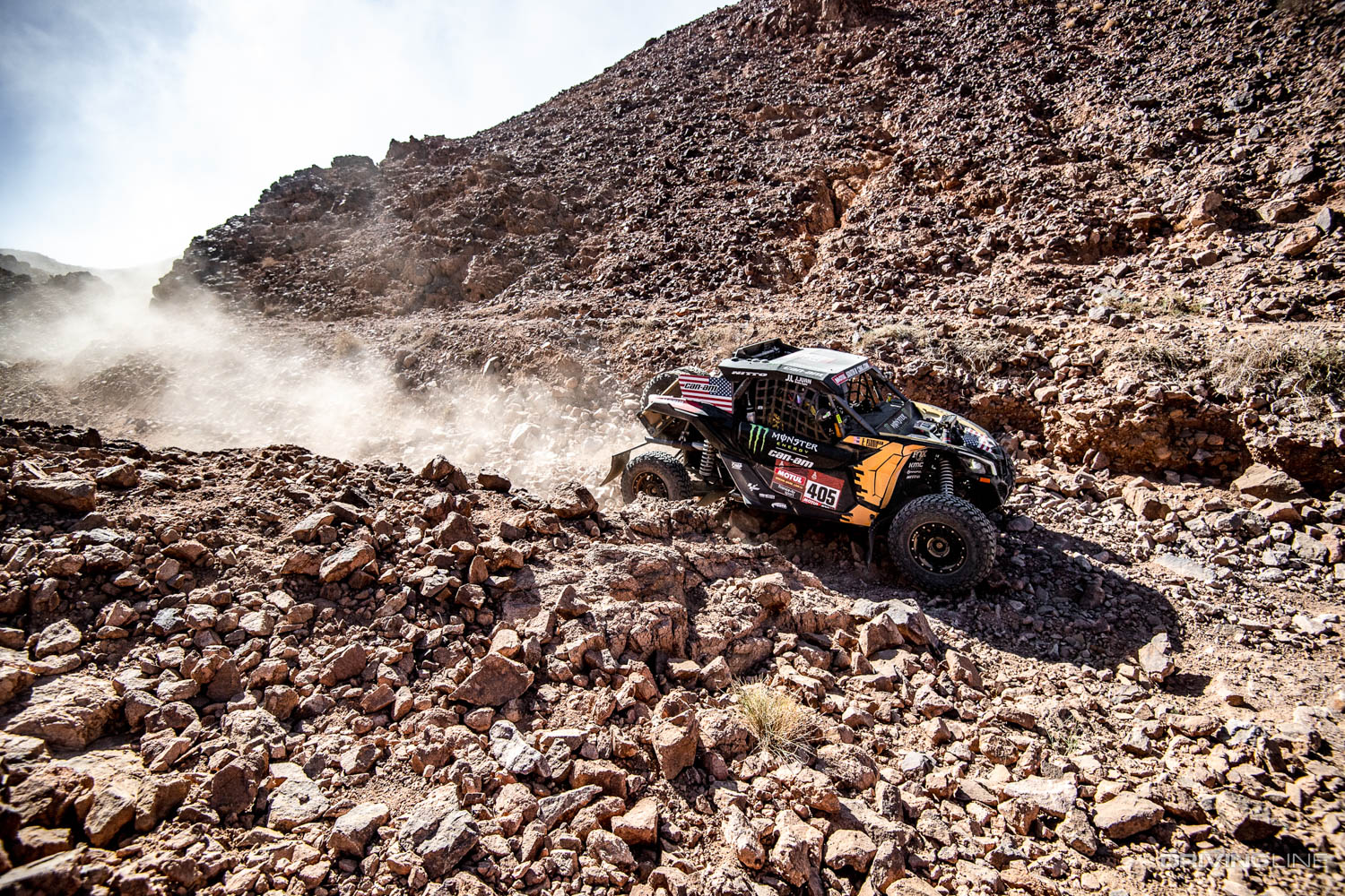Casey Currie racing Dakar on rocky terrain with Nitto Trail Grappler SxS tires