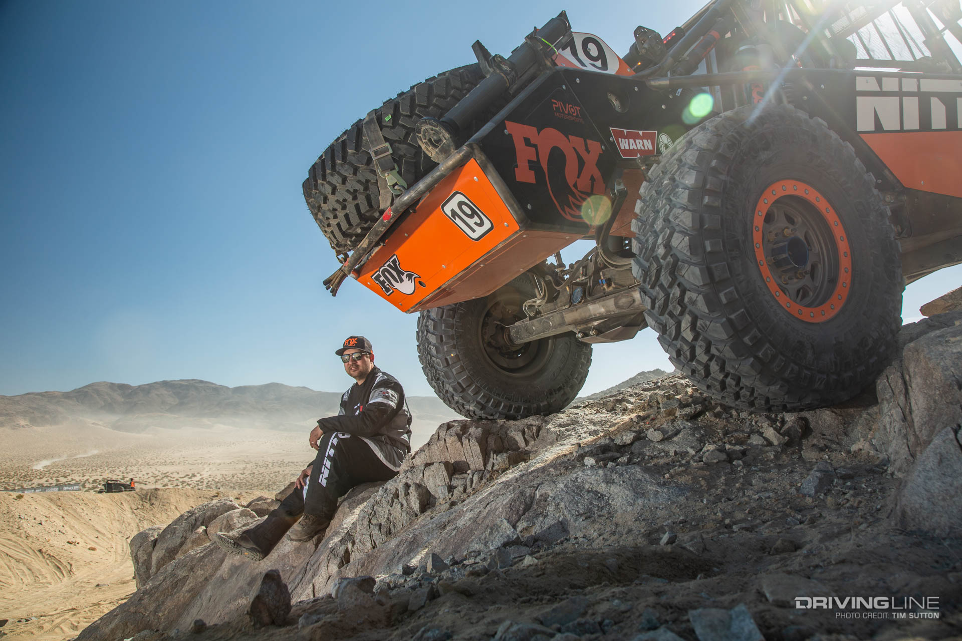 Paul Horschel with his Ultra4 Racecar Overlooking Hammertown