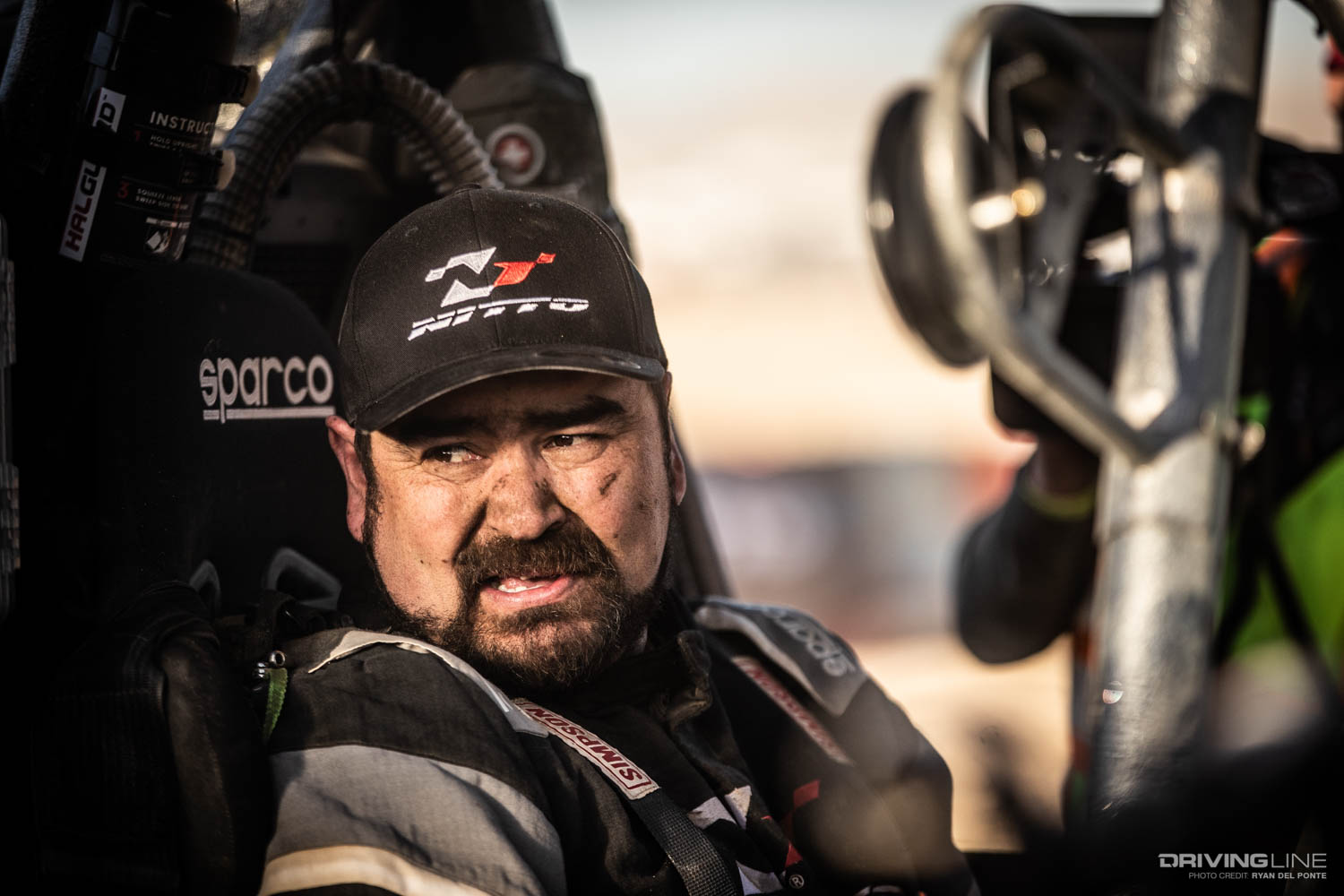 Marcos Gomez in cockpit of Ultra4 car