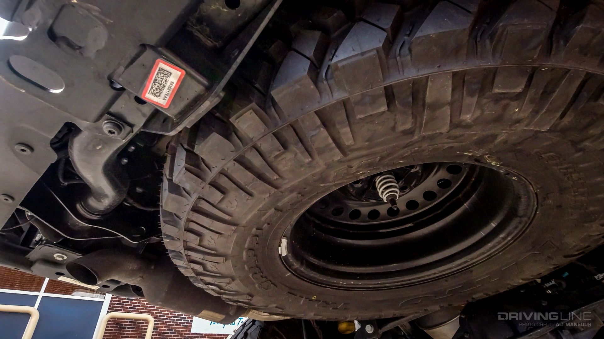 Jeep Gladiator Rubicon 35 spare in stock location