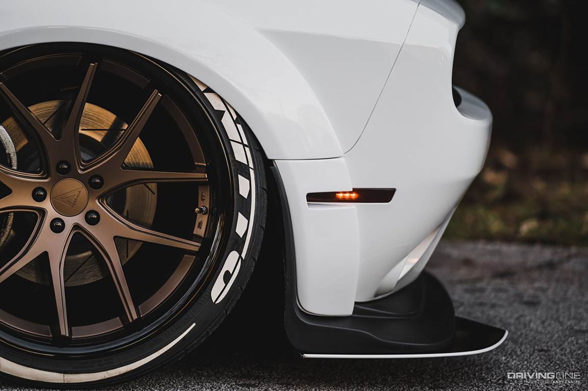 Wide Body Dodge Challenger on Air Bags