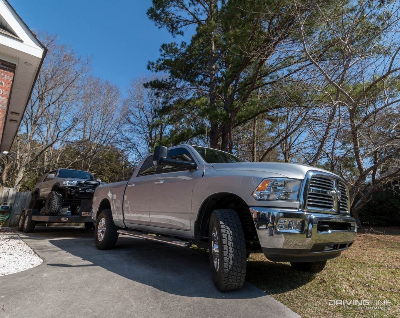 Ram 2500 with Terra Grappler G2 tires towing