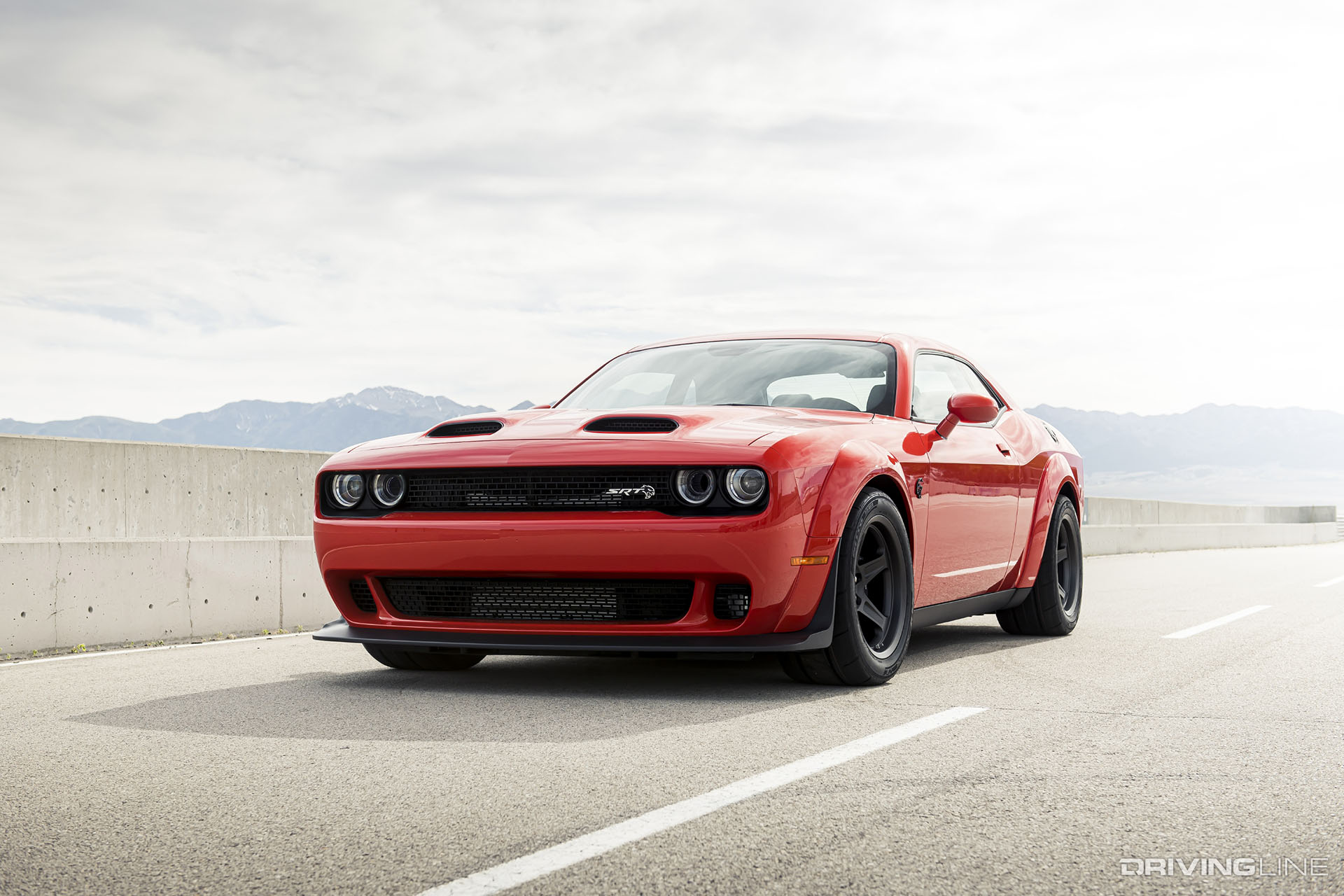 Challenger SRT Hellcat Front View on Nitto Tires