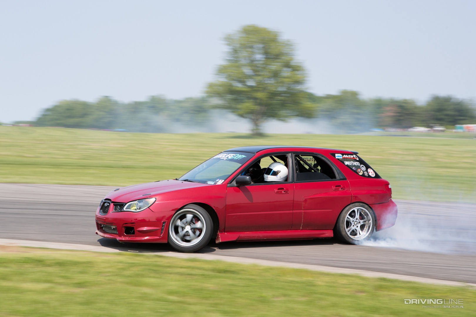 Subaru wagon drifting