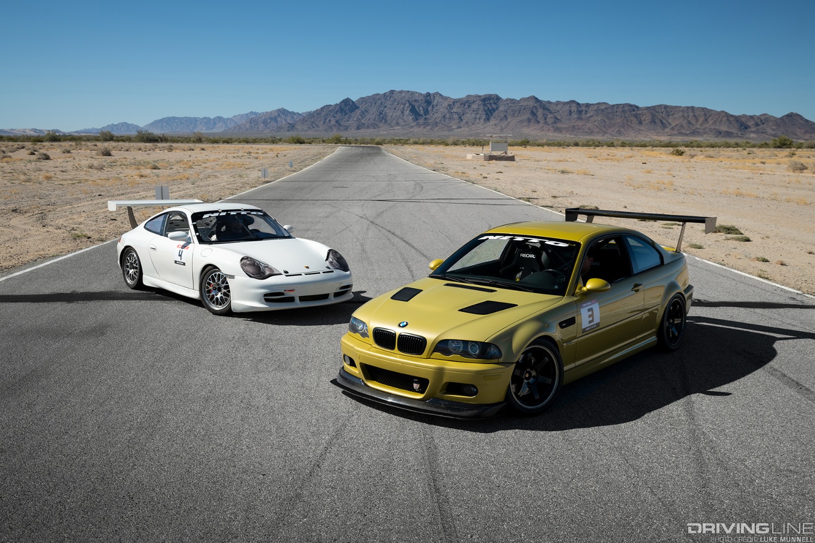 Porsche 996 and BMW M3 on Nitto NT01 tires
