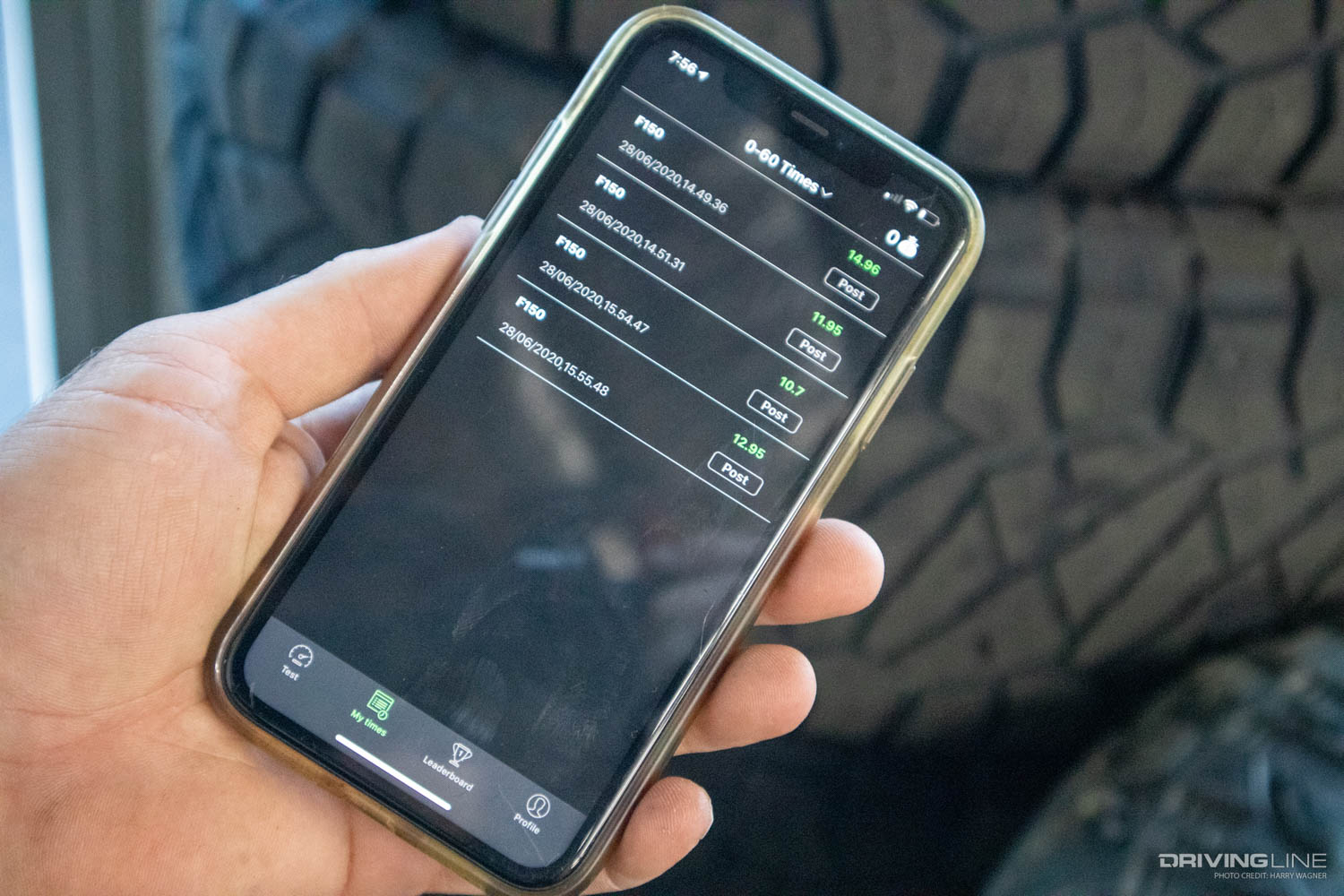 0-60 times on mobile phone