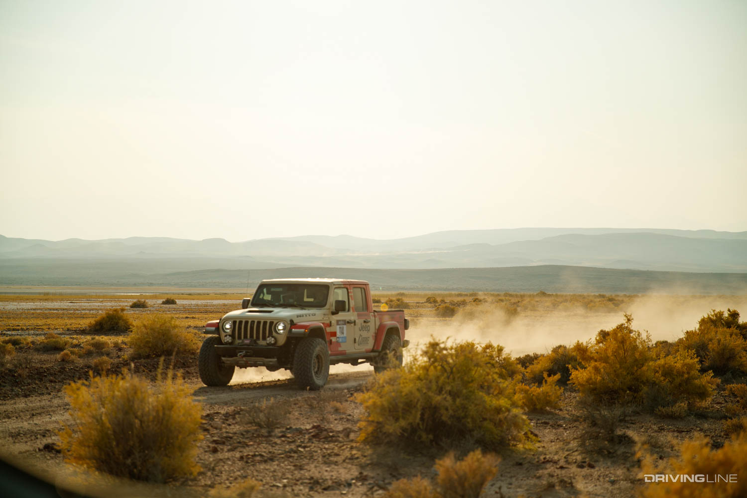 Ali Currie driving her Jeep Gladiator at 2020 Rebelle Rally