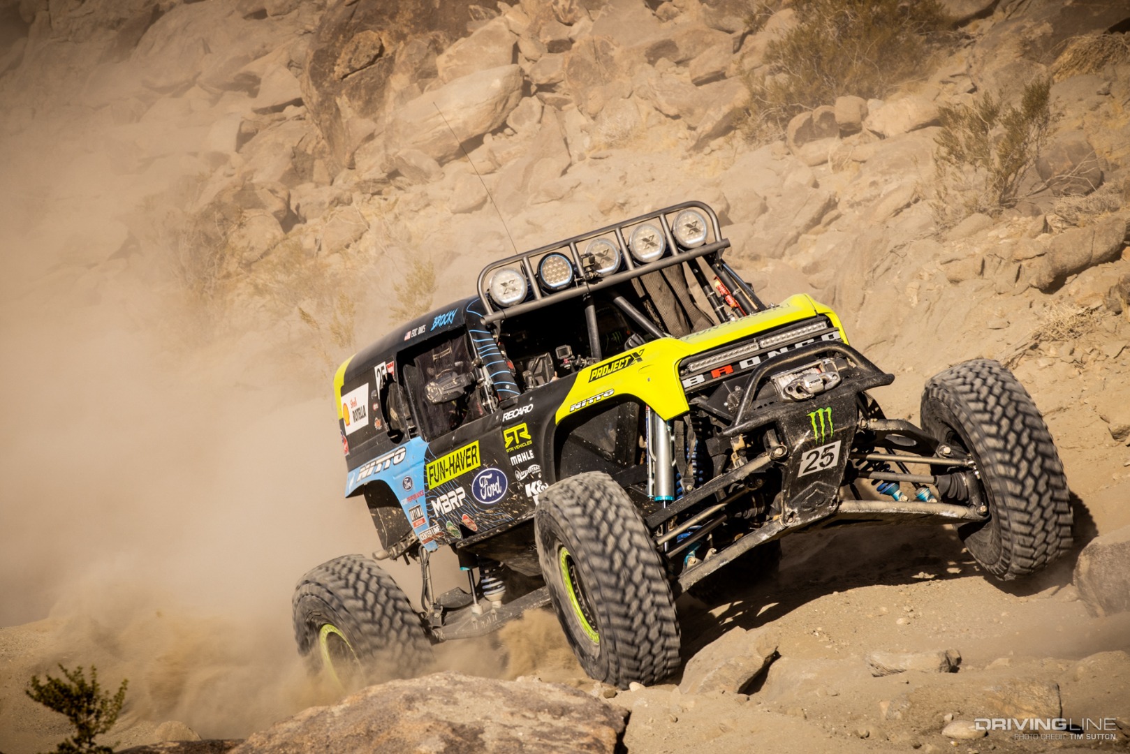 Vaughn Gittin Jr. driving up a hill