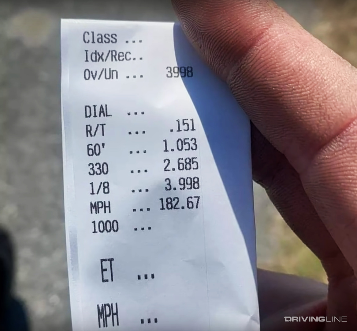 3-Second Time Slip Drag Race