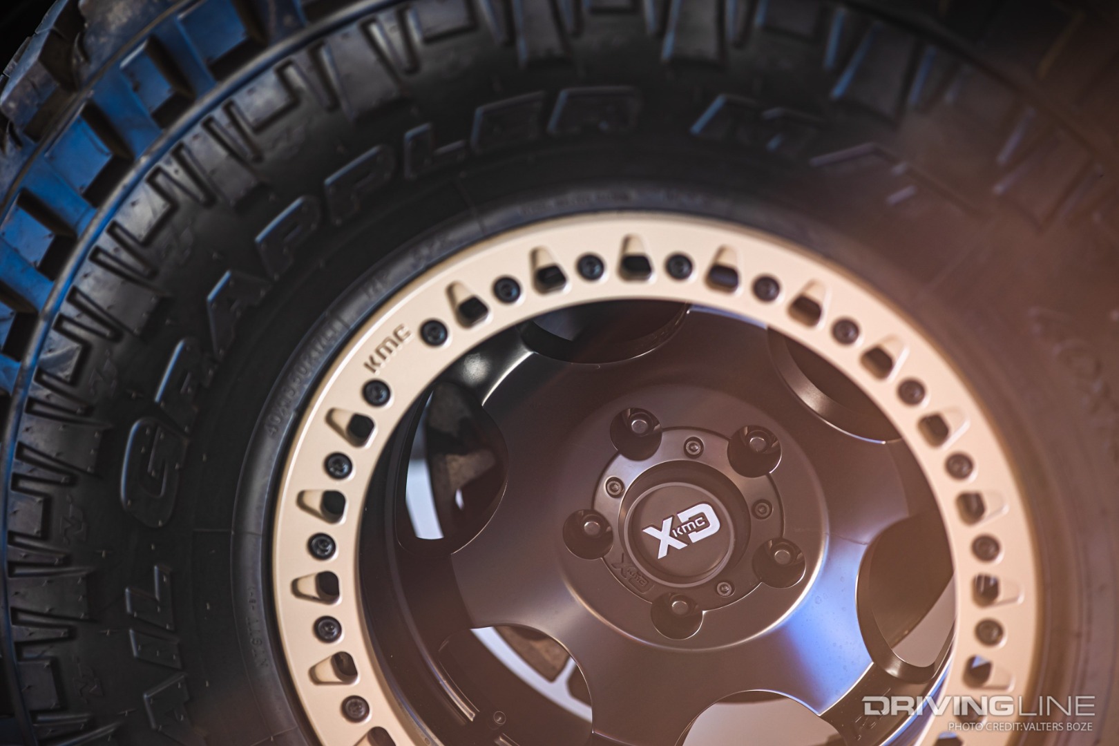 A set of KMC XD 131 wheels are wrapped in Nitto Trail Grappler tires for off-road duty on this Jeep Wrangler