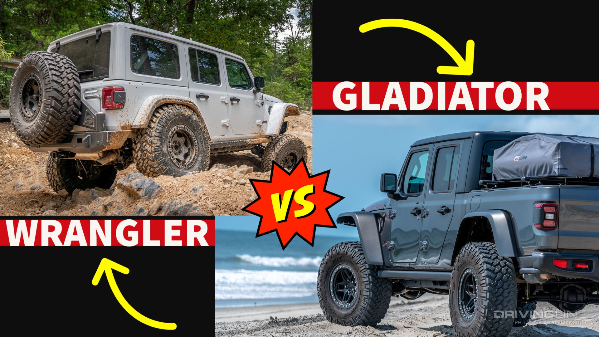 Jeep Wrangler vs Jeep Gladiator Rubicon