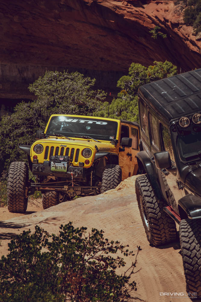 Two Jeeps at Hog Canyon OHV on Nitto Tires
