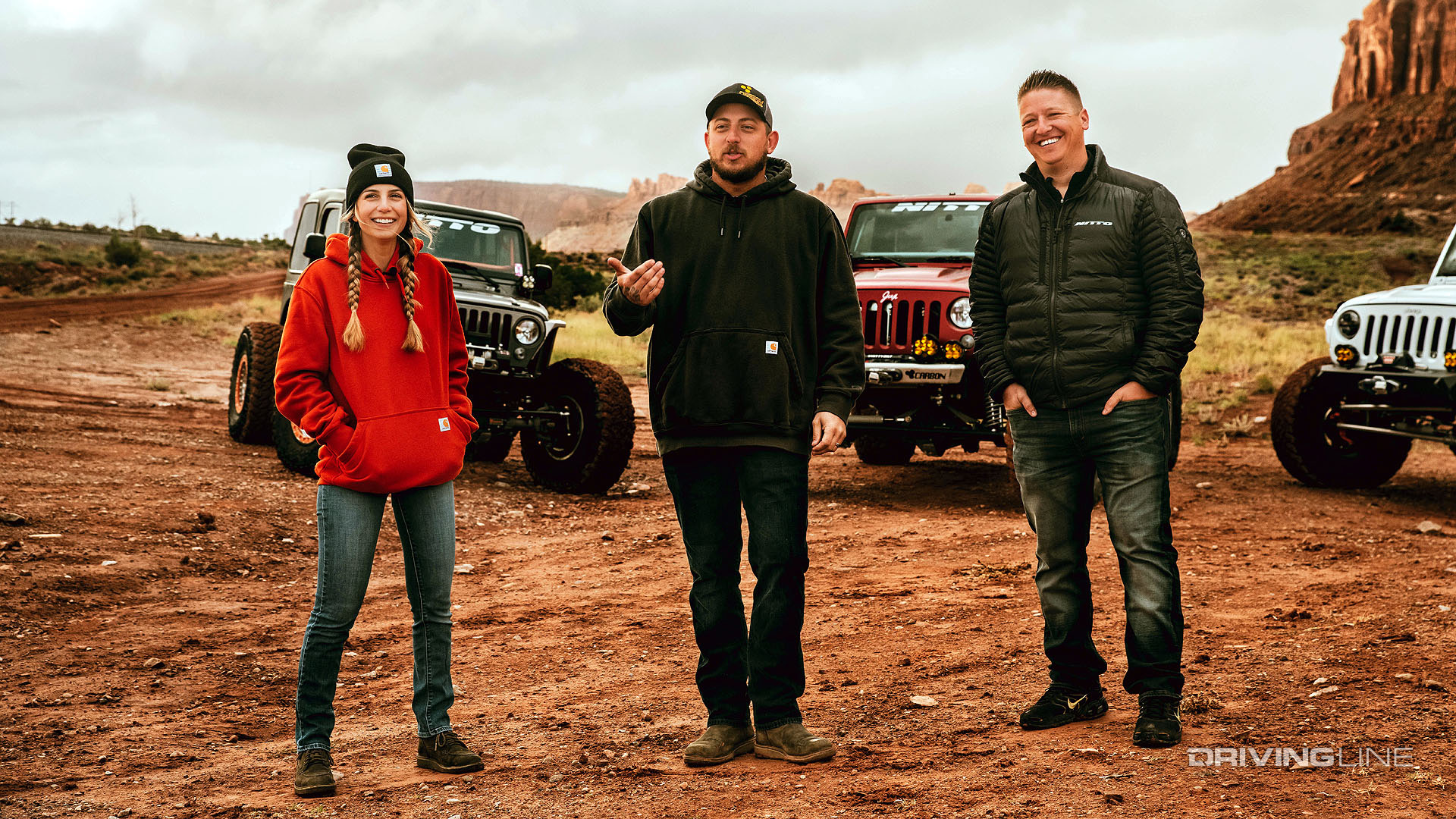 Courtney Schipper of Carbon Off-Road (@justagirlandhertj), Carbon Off-Road's Austin Stobaugh, and Jeremy Ricks from Disciple Off-Road