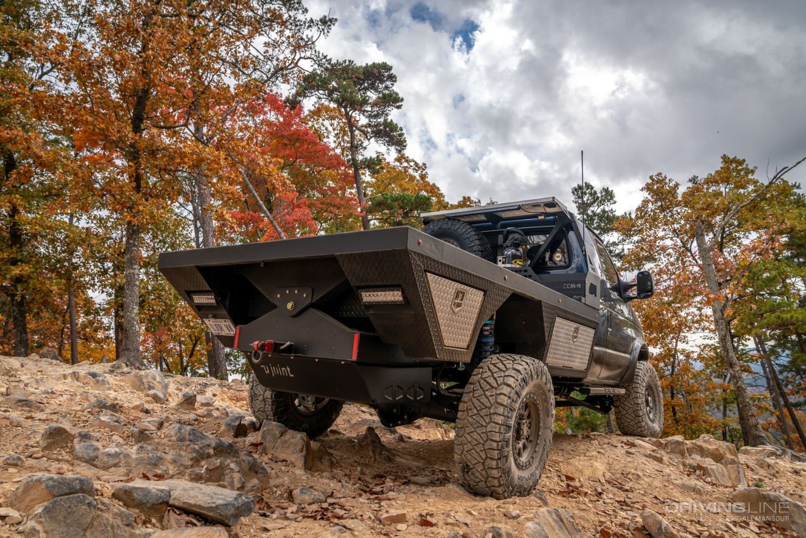 2021 Ford E350 4x4 flatbed cutaway van ujoint offroad rear passenger side