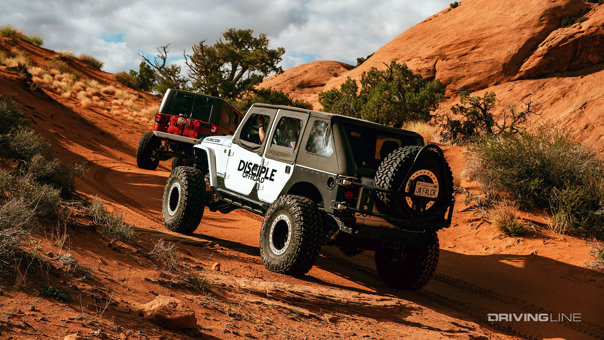 climbing z turn at moab rim trail