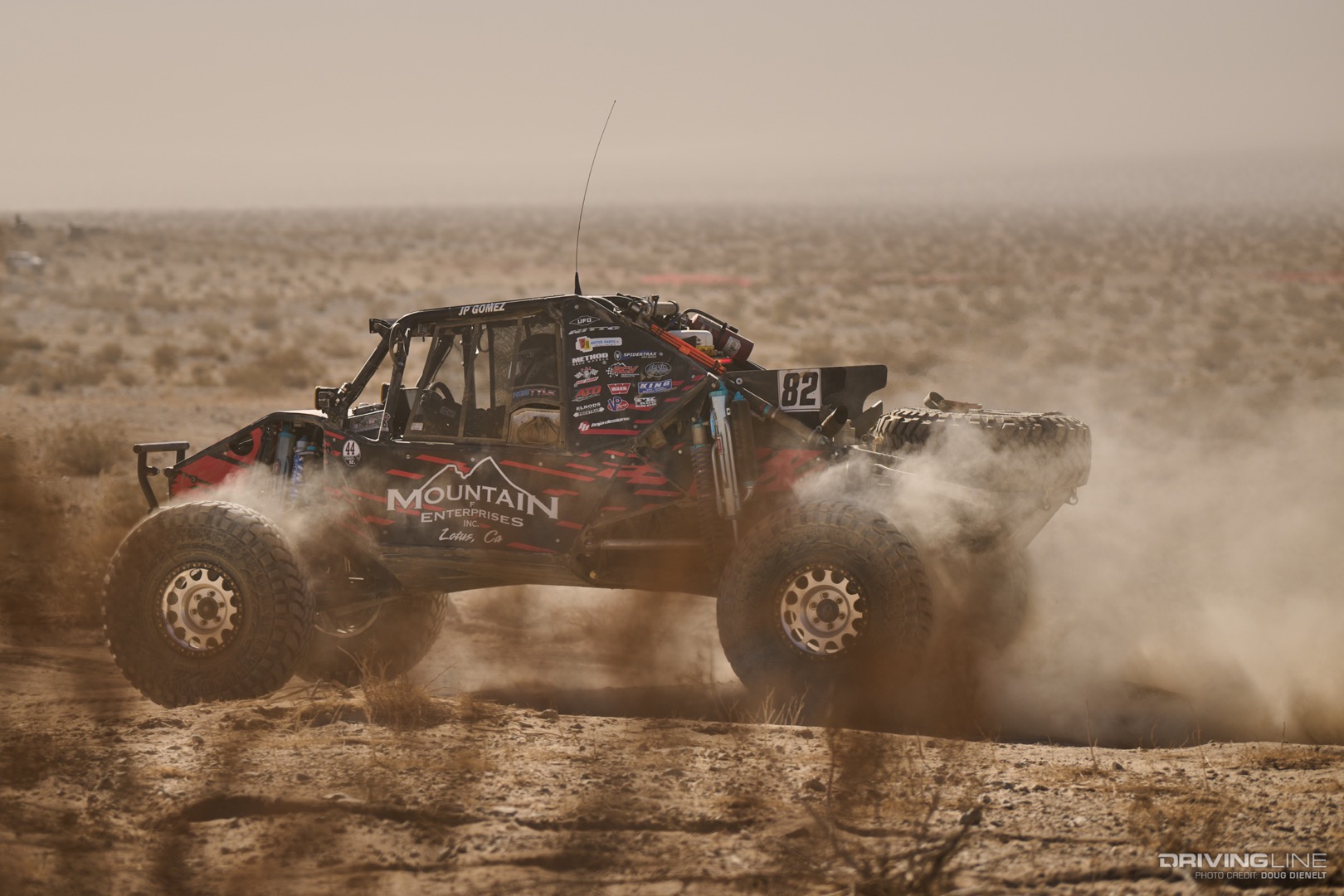 JP Gomez driving across the desert