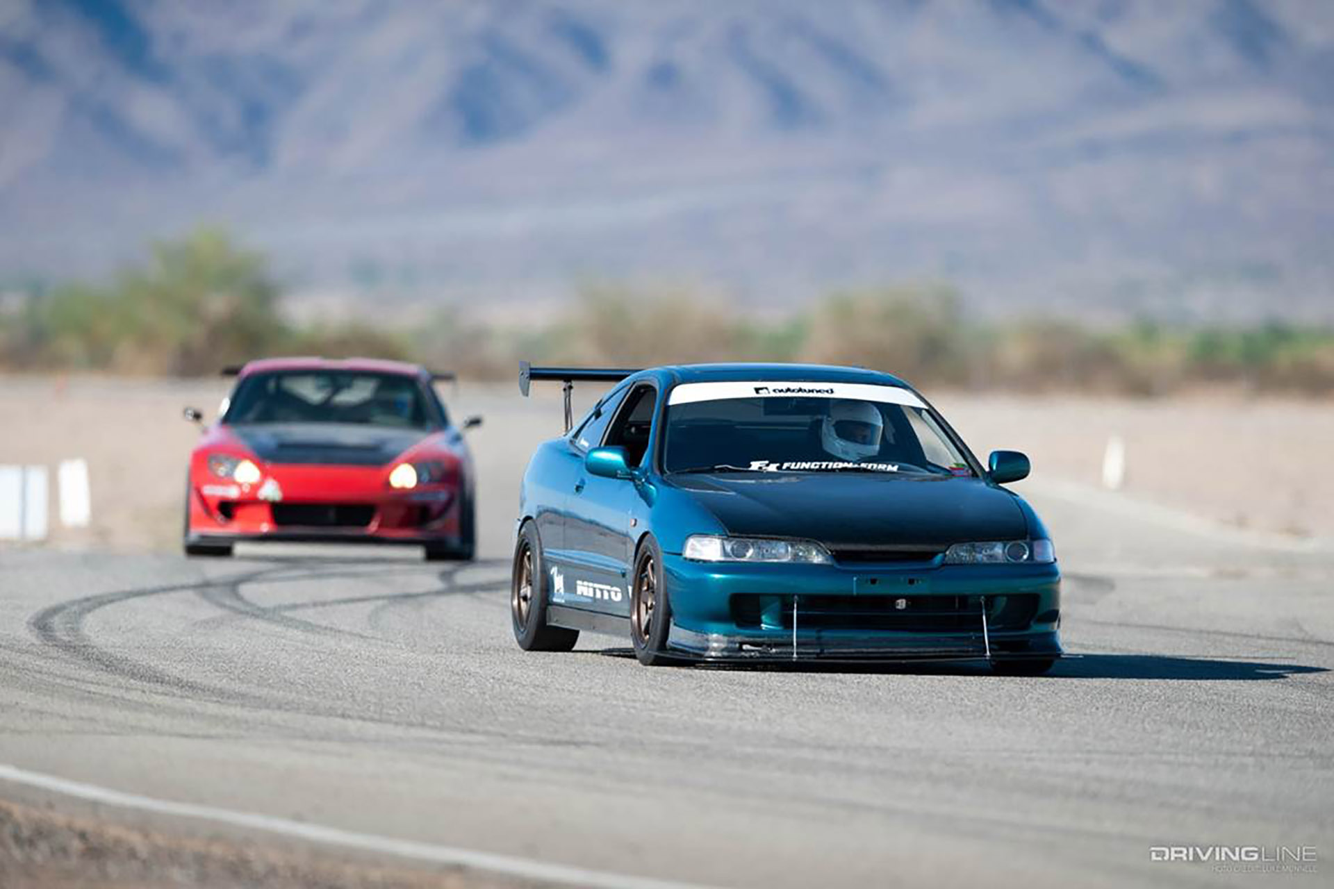 Honda Integra and Honda S2000 on Track