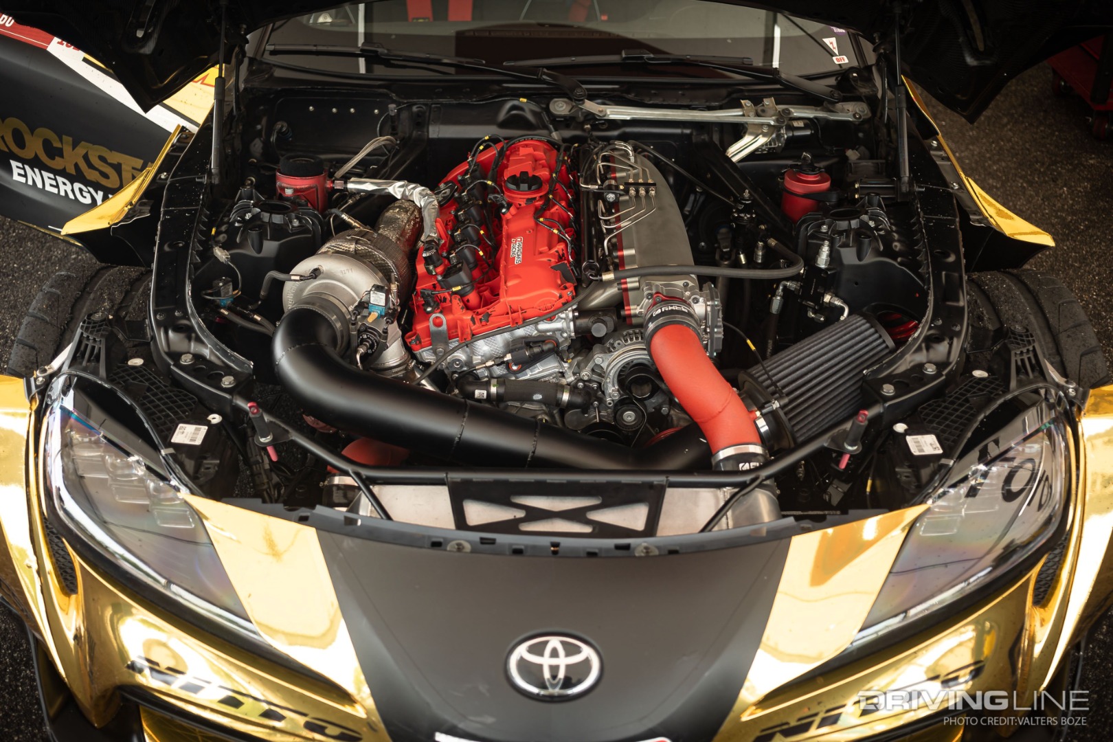 Fredric Aasbo's Toyota Supra features the original B58 BMW engine, with an upgraded turbocharger and nitrous to bump the horsepower well over 1,000hp