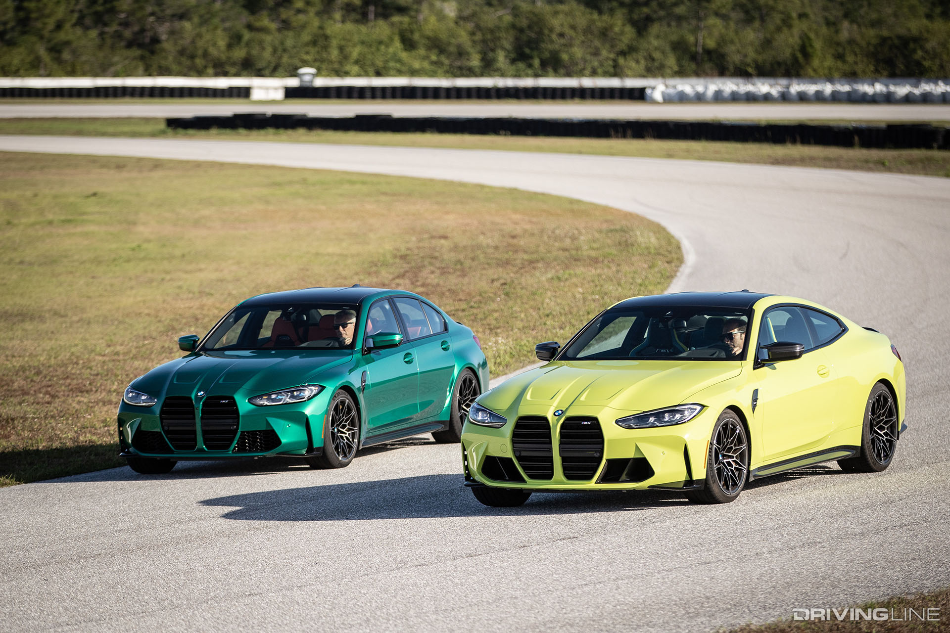 BMW M4 and M3 Green and Yellow