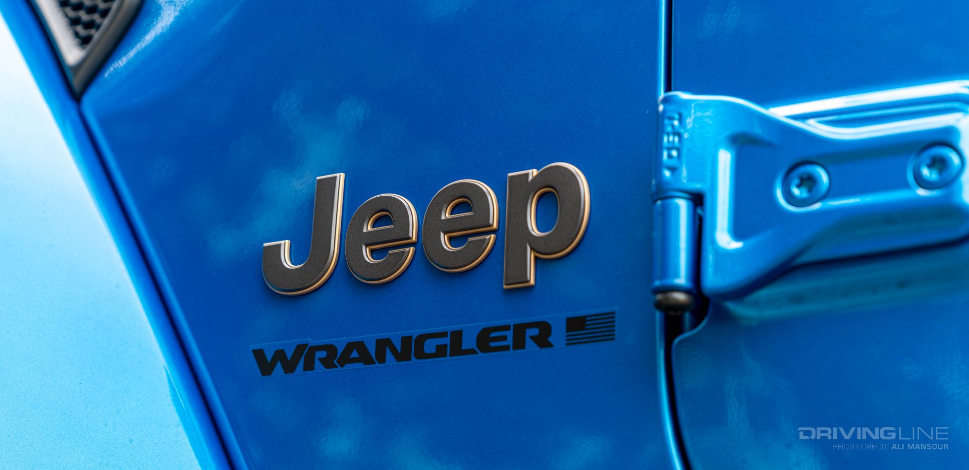 detail of 2023 Jeep Wrangler badge