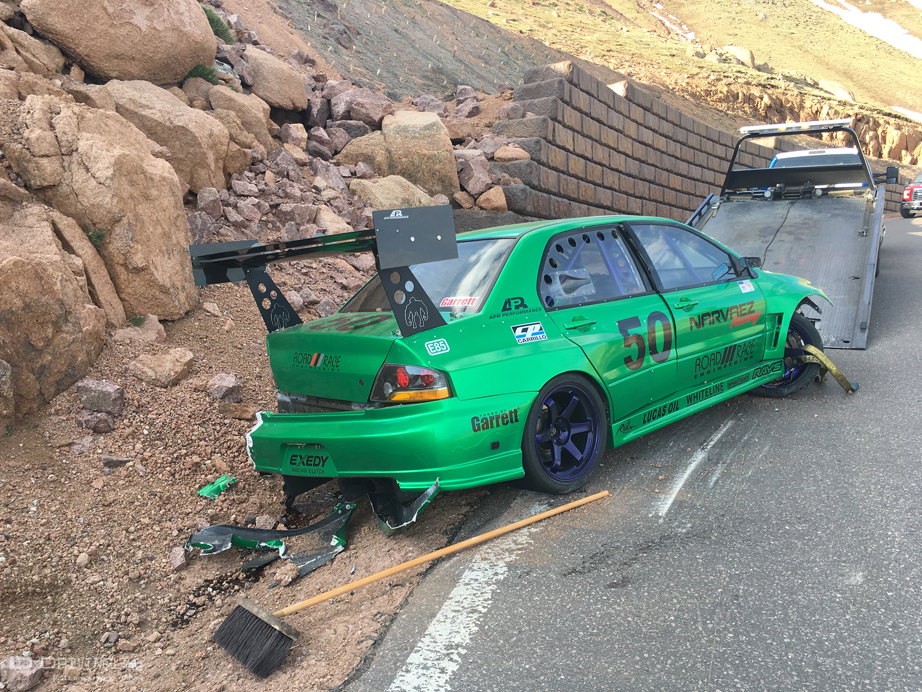 Roy Narvaez's crash on Pikes Peak