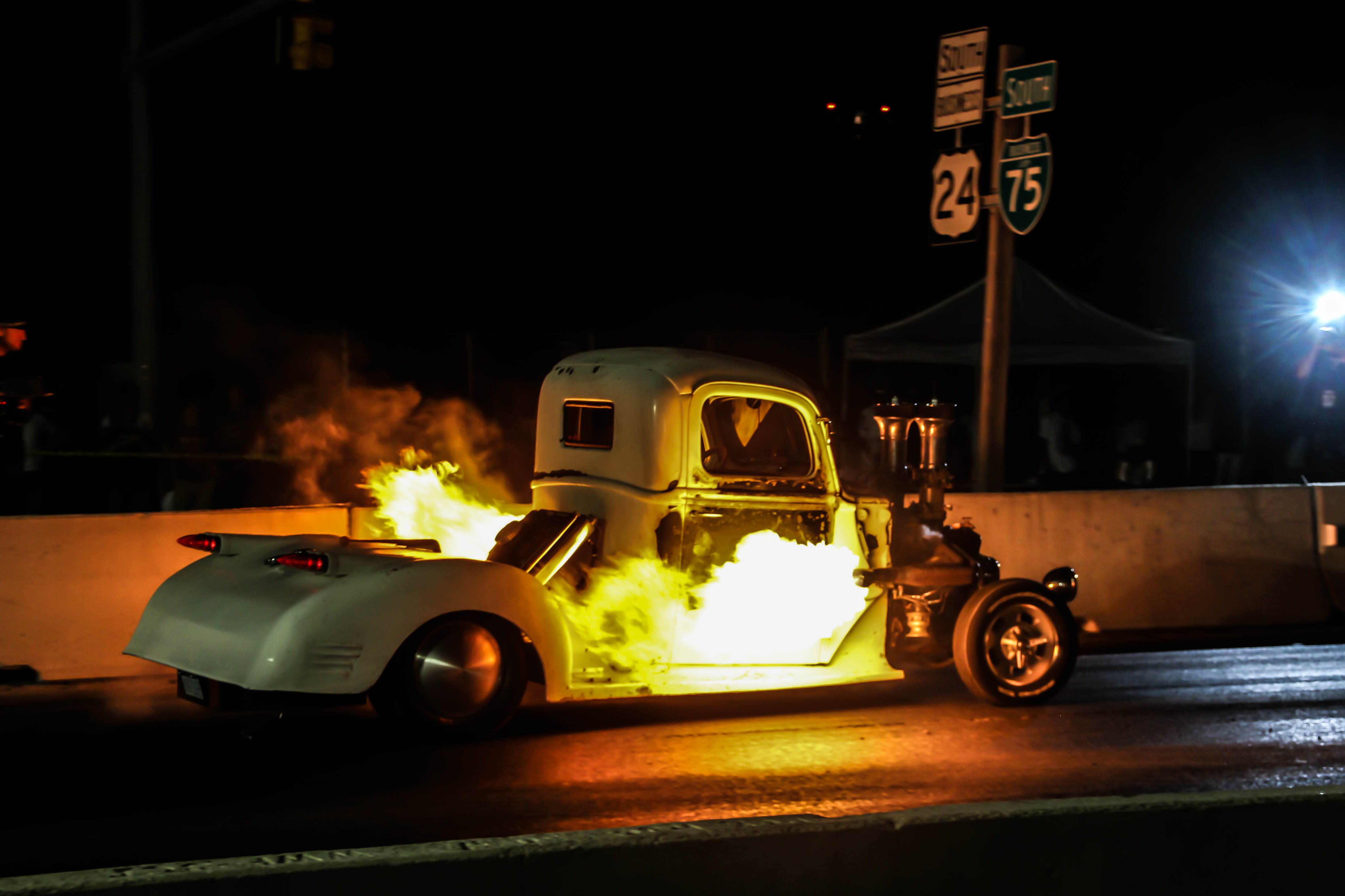 Flame Exhaust at Roadkill Nights 2016 Woodward Dream Cruise