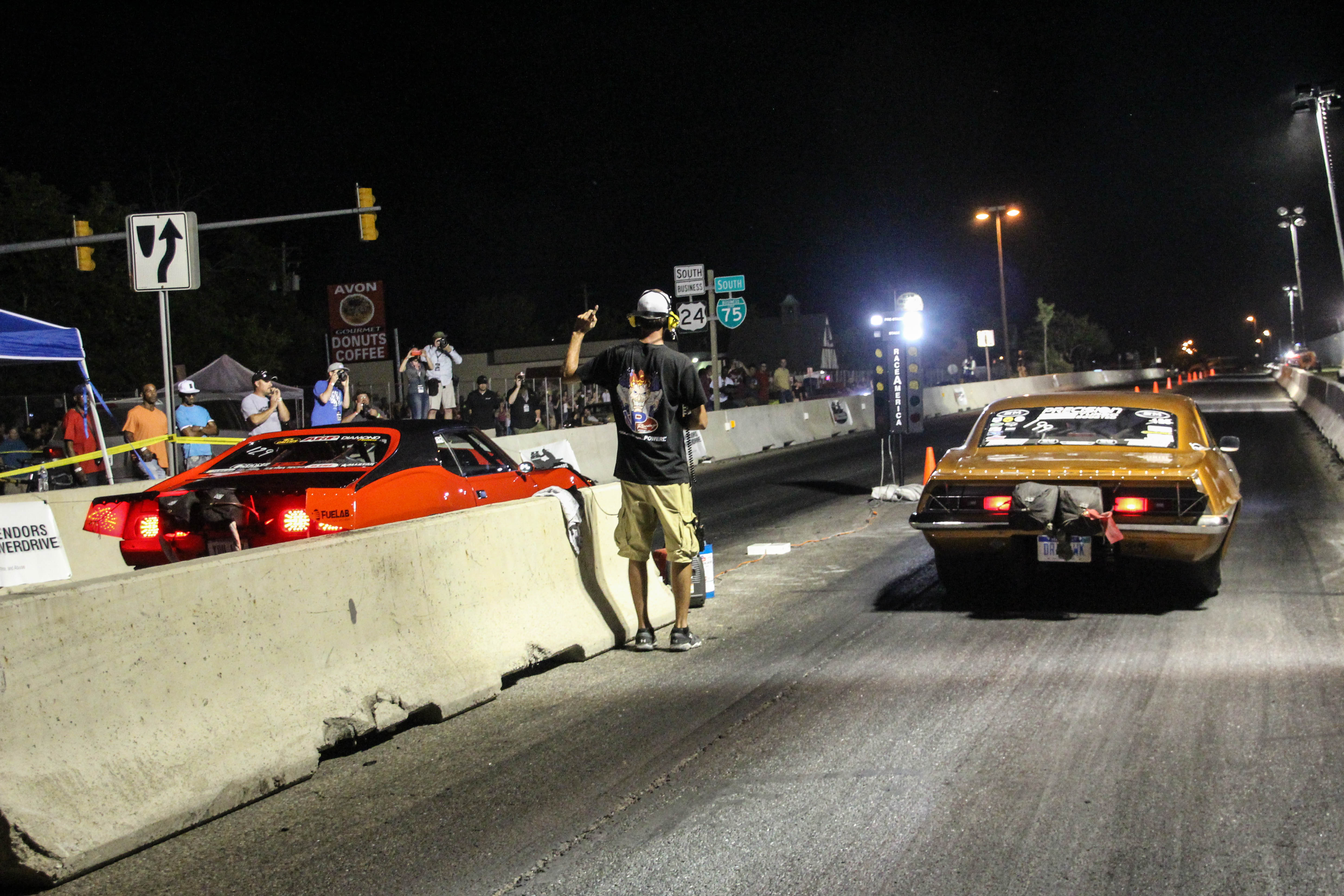 Street Drag Racing at Roadkill Nights 2016 Woodward Dream Cruise