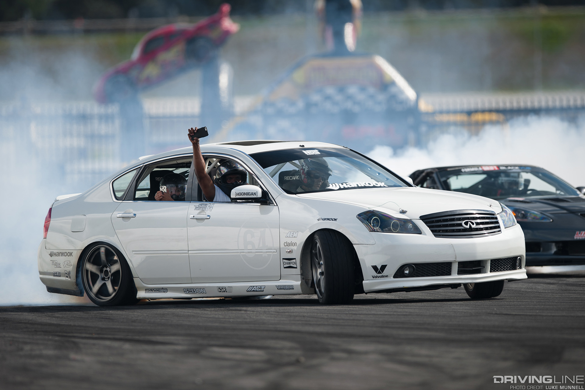 Matt Powers in Chris Forsberg's VK56-powered Infiniti