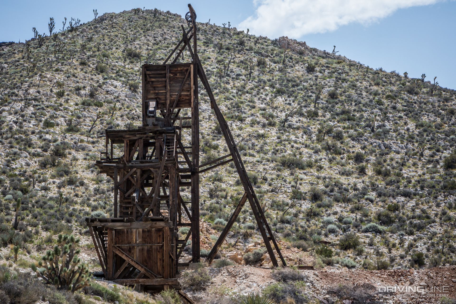 Evening Star Mine Shaft - Kessler Peak Trail Off-Road Trail Review - Mojave Desert