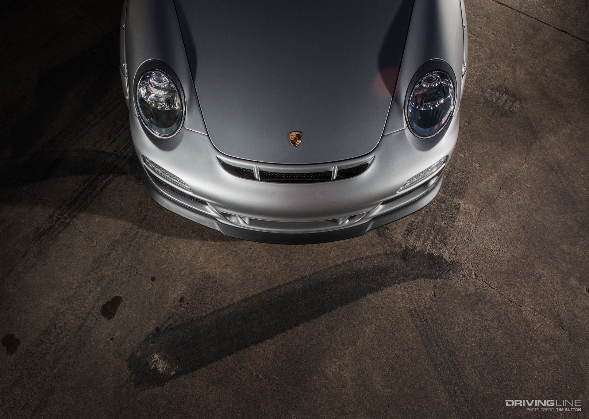 Front hood of the Gas Monkey Garage LS-Swapped Porsche 996