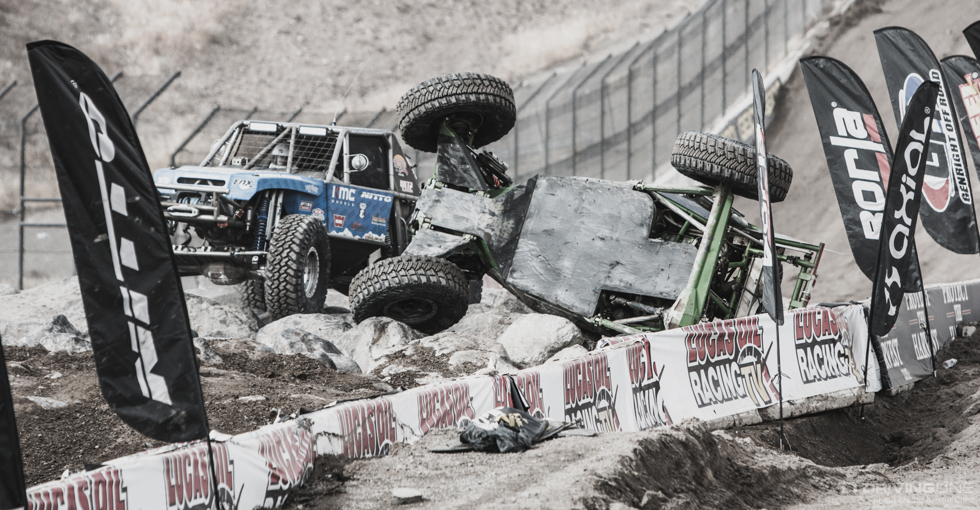 Jeff McCollough Rollover at Ultra4 National Championships 2016