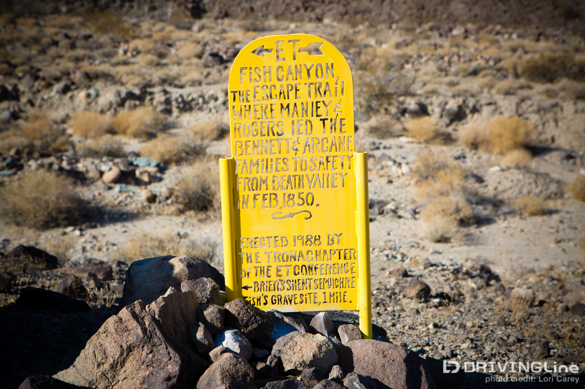 Fish Canyon Escape Trail marker