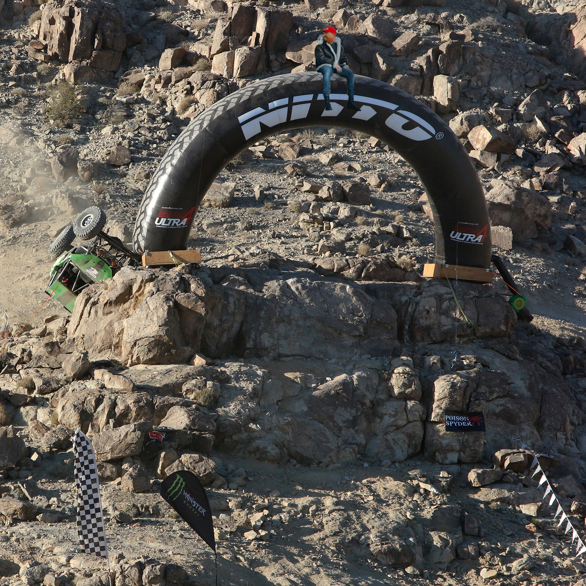 Drake sitting on Nitto Tire arc "Views" meme - Dave Cole and Jason Blanton